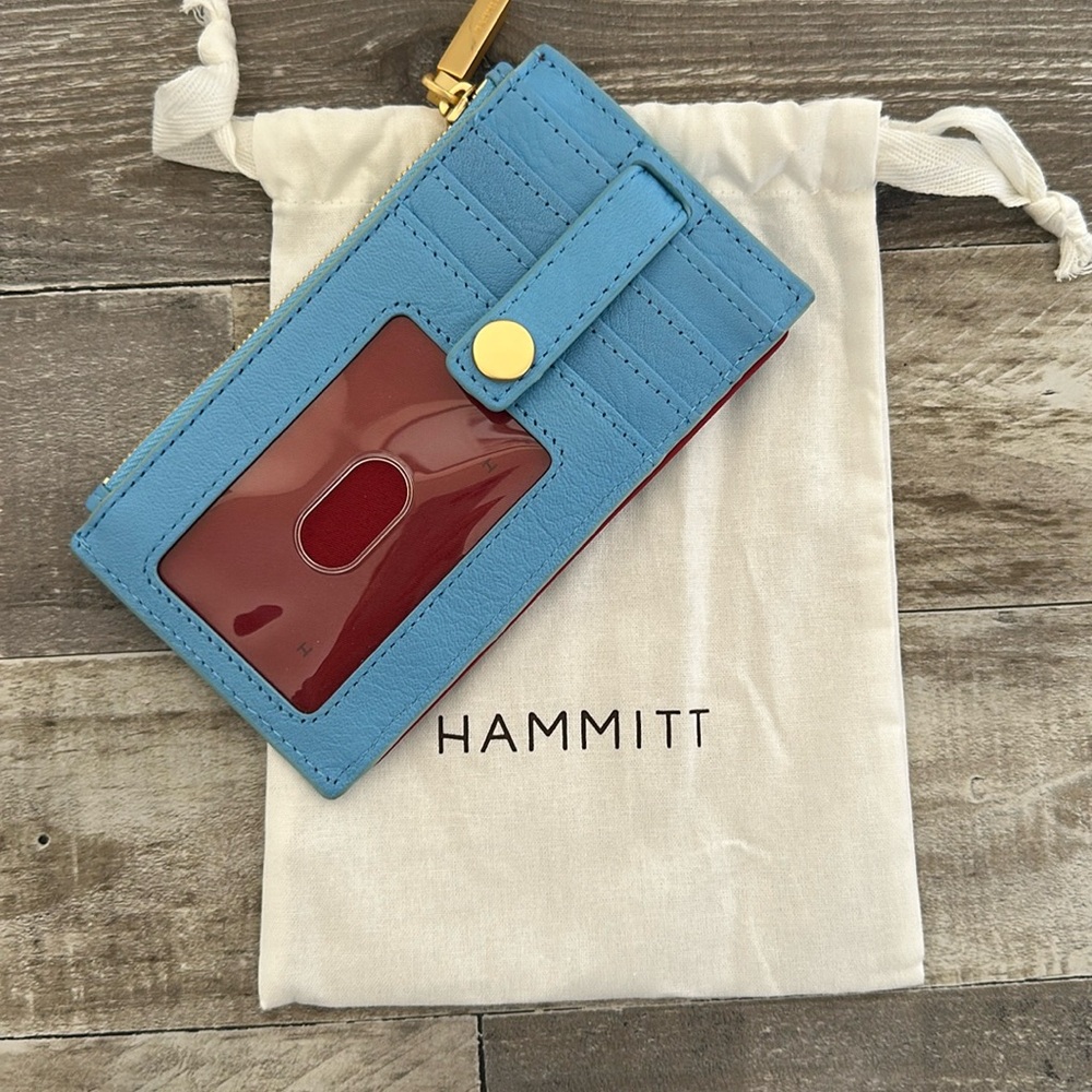 Hammitt cardholder.  It’s pretty, it’s soft, it’s blue.